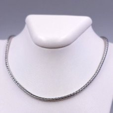 Ланцюжок Stainless Steel. Сталь. Родій. Довжина: 50,5 см Ширина: 3 мм