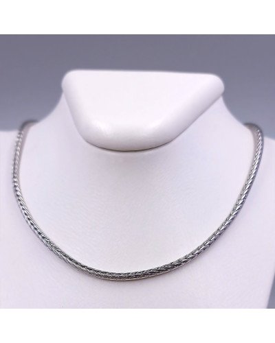 Ланцюжок Stainless Steel. Сталь. Родій. Довжина: 50,5 см Ширина: 3 мм