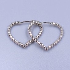 Серьги ХР. Родий. Довжина: 19 мм. Ширина: 1 мм.