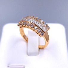 Каблучка XР. Позолота 18К. Камені: білий циркон. Є: 16р 17р 18р 19р 20р