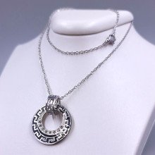 Ланцюжок із кулоном Stainless Steel. Сталь. Родій. Довжина ланцюжка: 44 см. Довжина кулона: 30 мм, ширина: 25 мм.