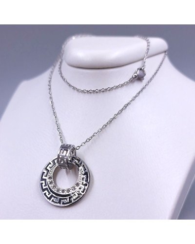 Ланцюжок із кулоном Stainless Steel. Сталь. Родій. Довжина ланцюжка: 44 см. Довжина кулона: 30 мм, ширина: 25 мм.