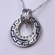 Ланцюжок із кулоном Stainless Steel. Сталь. Родій. Довжина ланцюжка: 44 см. Довжина кулона: 30 мм, ширина: 25 мм.