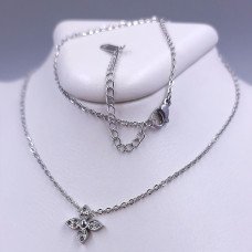 Ланцюжок із кулоном Stainless Steel. Сталь. Родій. Довжина ланцюжка: 46-51 см Довжина кулона: 12 мм