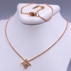 Ланцюжок із кулоном Stainless Steel. Сталь. Позолота ЧВ. Довжина: 46.5-51.5 см Довжина кулона: 12 мм