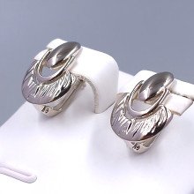Серьги ХР. Родий. Довжина: 16 мм. Ширина: 13 мм.