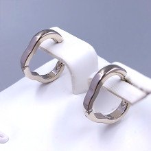 Серьги ХР. Родий. Довжина: 12 мм. Ширина: 2 мм.