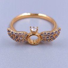 Каблучка XР M&L. Позолота 18К. Камені: білий циркон. Є: 16р 17р 18р 19р 20р