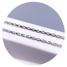Ланцюжок Stainless Steel. Сталь. Родій. Довжина: 45 см Ширина: 2 мм