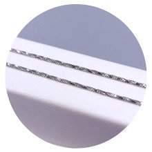 Ланцюжок Stainless Steel. Сталь. Родій. Довжина: 60 см Ширина: 1 мм