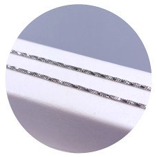 Ланцюжок Stainless Steel. Сталь. Родій. Довжина: 60 см Ширина: 1 мм