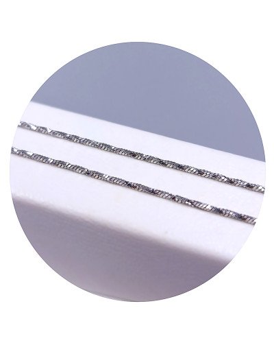 Ланцюжок Stainless Steel. Сталь. Родій. Довжина: 60 см Ширина: 1 мм