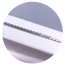 Ланцюжок Stainless Steel. Сталь. Родій. Довжина: 60 см Ширина: 2 мм