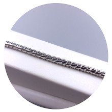 Ланцюжок Stainless Steel. Сталь. Родій. Довжина: 60.5 см Ширина: 3 мм