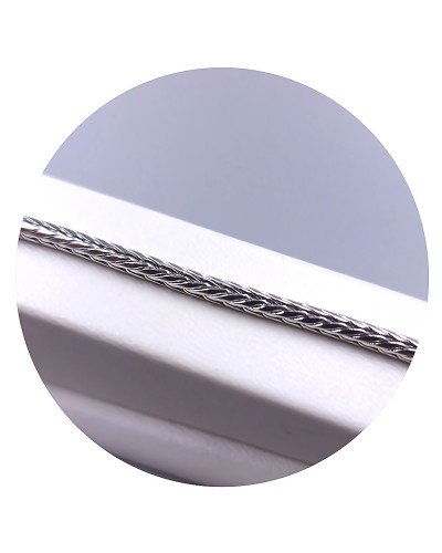 Ланцюжок Stainless Steel. Сталь. Родій. Довжина: 60.5 см Ширина: 3 мм