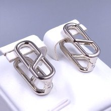Серьги ХР. Родий. Довжина: 19 мм. Ширина: 8 мм.