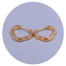 Сережки XР. Позолота 18К. Довжина: 11 мм. Ширина: 2 мм.