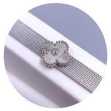 Браслет Stainless Steel. Сталь. Родій. Довжина: 22.5 см Ширина: 13 мм