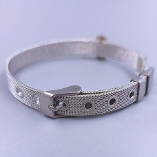 Браслет Stainless Steel. Сталь. Родій. Довжина: 22.5 см Ширина: 13 мм