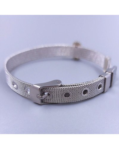 Браслет Stainless Steel. Сталь. Родій. Довжина: 22.5 см Ширина: 13 мм