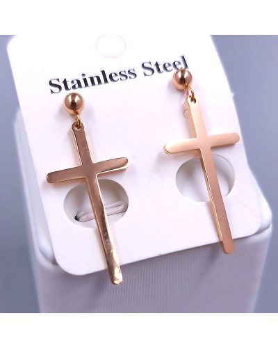 Сережки-гвоздики Stainless Steel. Сталь. Позолота ЧВ. Довжина: 35 мм. Ширина: 15 мм.