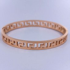 Жорсткий браслет Stainless Steel. Сталь. Позолота ЧВ. Діаметр: 70 мм. Ширина: 8 мм.