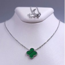 Ланцюжок із кулоном Stainless Steel. Сталь. Родій. Довжина ланцюжка: 46.5-51.5 см Діаметр кулона: 15 мм