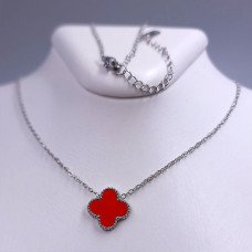 Ланцюжок із кулоном Stainless Steel. Сталь. Родій. Довжина ланцюжка: 46.5-51.5 см Діаметр кулона: 15 мм