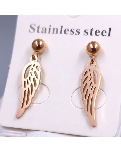 Сережки-гвоздики Stainless Steel. Сталь. Позолота ЧВ. Довжина: 28 мм. Ширина: 8 мм.