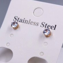 Сережки-гвоздики Stainless Steel. Сталь. Позолота ЧВ. Діаметр: 4 мм