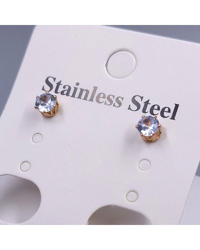 Сережки-гвоздики Stainless Steel. Сталь. Позолота ЧВ. Діаметр: 4 мм