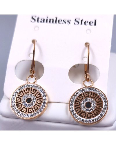 Сережки Stainless Steel. Сталь. Позолота ЧВ. Довжина: 30 мм. Ширина: 14 мм.