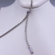 Ланцюжок Stainless Steel з кулонами. Сталь. Родій. Камені: циркон. Довжина ланцюжка: 43-47.5 см