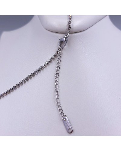 Ланцюжок Stainless Steel з кулонами. Сталь. Родій. Камені: циркон. Довжина ланцюжка: 43-47.5 см