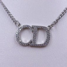 Потрійний ланцюжок Stainless Steel з кулоном. Сталь. Родій. Довжина основного ланцюжка: 38.5-44 см