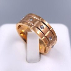 Каблучка Stainless Steel. Сталь. Позолота ЧВ. Є: 17р 18р 19р 20р