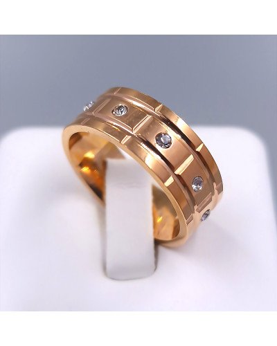 Каблучка Stainless Steel. Сталь. Позолота ЧВ. Є: 17р 18р 19р 20р