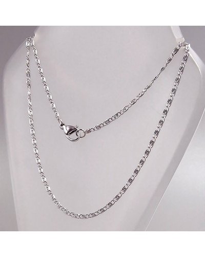 Ланцюжок Stainless Steel. Сталь. Родій. Довжина: 45 см Ширина: 2 мм Плетіння: равлик