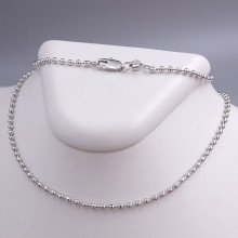 Ланцюжок Stainless Steel. Сталь. Родій. Довжина: 45 см Ширина: 2 мм