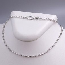 Ланцюжок Stainless Steel. Сталь. Родій. Довжина: 45 см Ширина: 2 мм