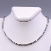 Ланцюжок Stainless Steel. Сталь. Родій. Довжина: 60.5 см Ширина: 2 мм Джгут