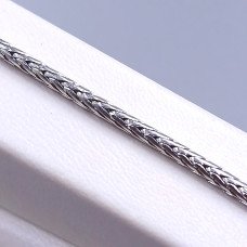 Ланцюжок Stainless Steel. Сталь. Родій. Довжина: 60.5 см Ширина: 2 мм Джгут