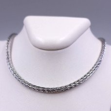 Ланцюжок Stainless Steel. Сталь. Родій. Довжина: 60.5 см Ширина: 4 мм Джгут
