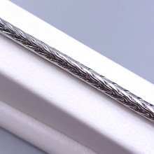 Ланцюжок Stainless Steel. Сталь. Родій. Довжина: 60.5 см Ширина: 4 мм Джгут