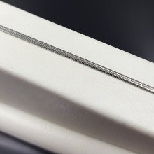 Ланцюжок Stainless Steel. Сталь. Родій. Довжина: 50.5 см Ширина: 1 мм Плоский снейк