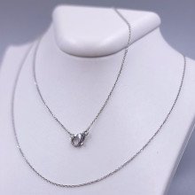 Ланцюжок Stainless Steel. Сталь. Родій. Довжина: 60.5 см Ширина: 1 мм