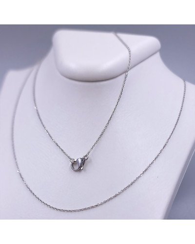 Ланцюжок Stainless Steel. Сталь. Родій. Довжина: 60.5 см Ширина: 1 мм