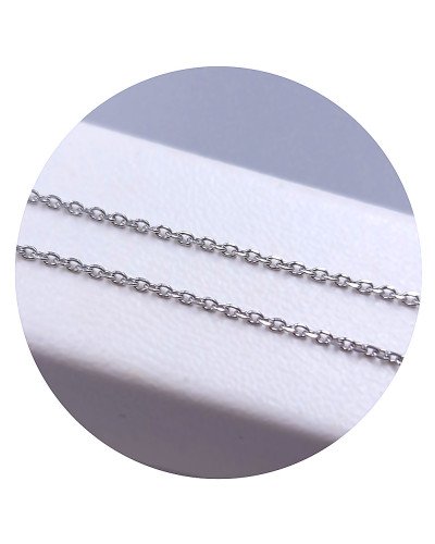 Ланцюжок Stainless Steel. Сталь. Родій. Довжина: 60.5 см Ширина: 1 мм