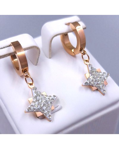 Сережки Stainless Steel. Сталь. Позолота ЧВ. Довжина: 32 мм. Ширина: 14 мм.