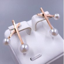 Сережки-гвоздики Stainless Steel. Сталь. Позолота ЧВ. Довжина: 27 мм. Ширина: 21 мм.